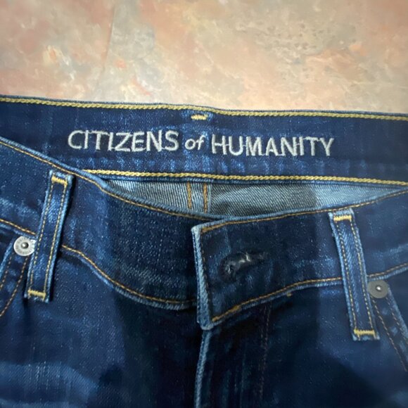 Citizens of Humanity Slim Straight Jeans Size 28 Medium Wash Stretch Denim - Picture 2 of 8